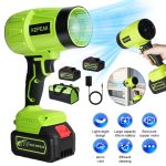 Cordless Portable Turbo Blower Dust & Snow Cleaning Tool with 2 Batteries
