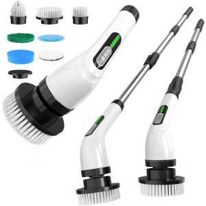 Highyes Cordless Electric Spin Scrubber for Bathroom Cleaning