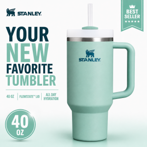 Stanley Quencher H2.0 FlowState 40 oz Tumbler with Handle & Straw Green